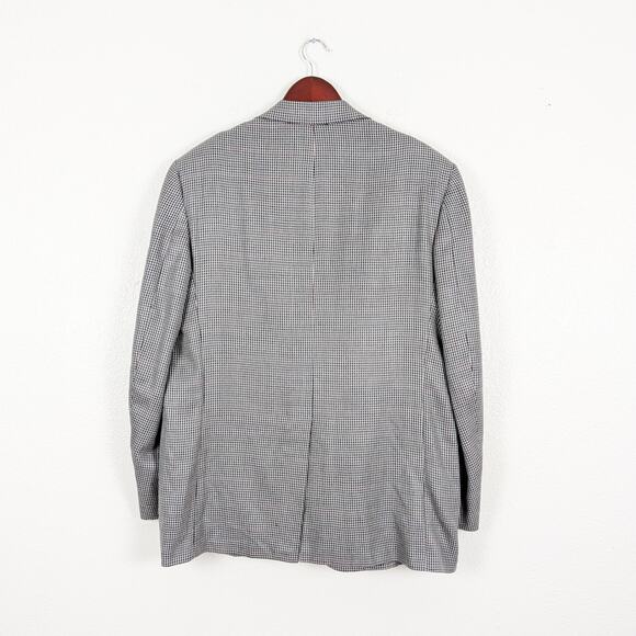 Oxxford Clothes Men's Houndstooth Blazer Jacket Golden Fleece wool 46R - Picture 5 of 12